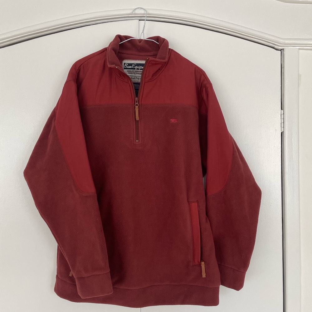 Men's BUM Equipment Quarter-Zip Fleece Size Medium